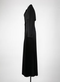 Robe trompe l'oeil costume - Noir