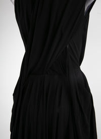 Robe sans manches longue à col zippé - Noir