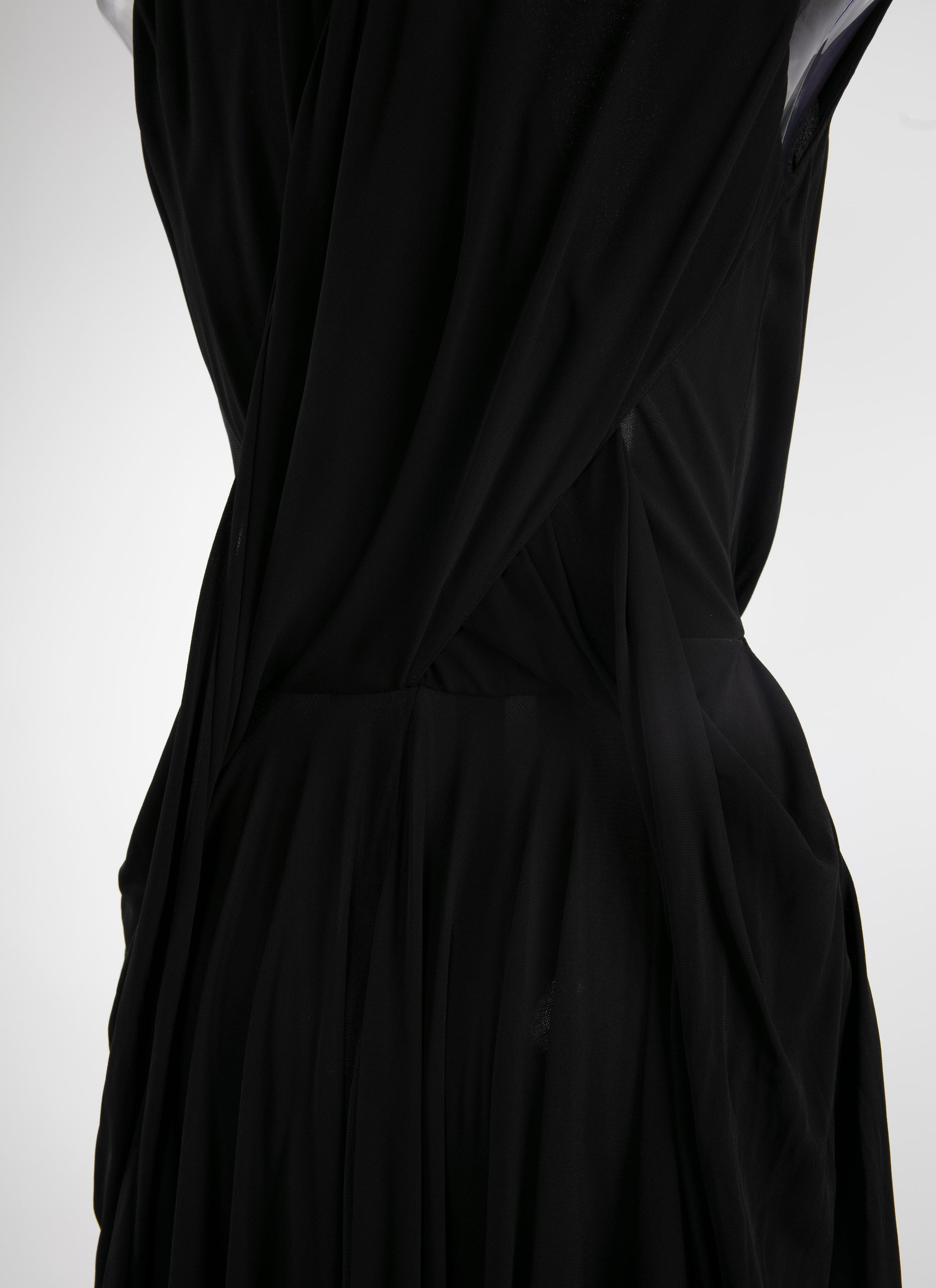 Robe sans manches longue à col zippé - Noir