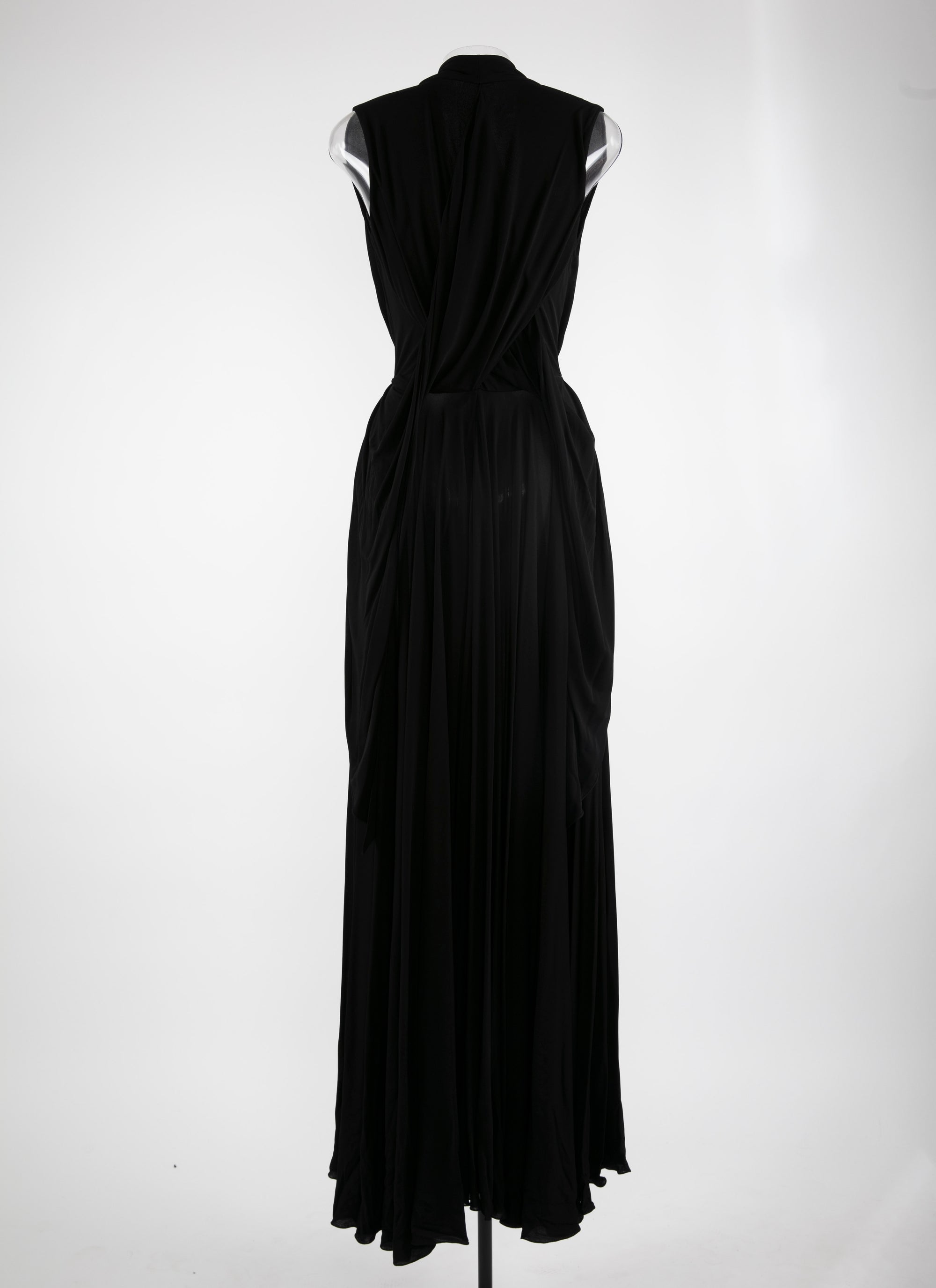 Robe sans manches longue à col zippé - Noir