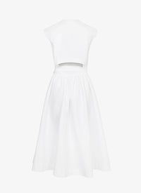 Robe plissée à effet cache-cœur - Blanc