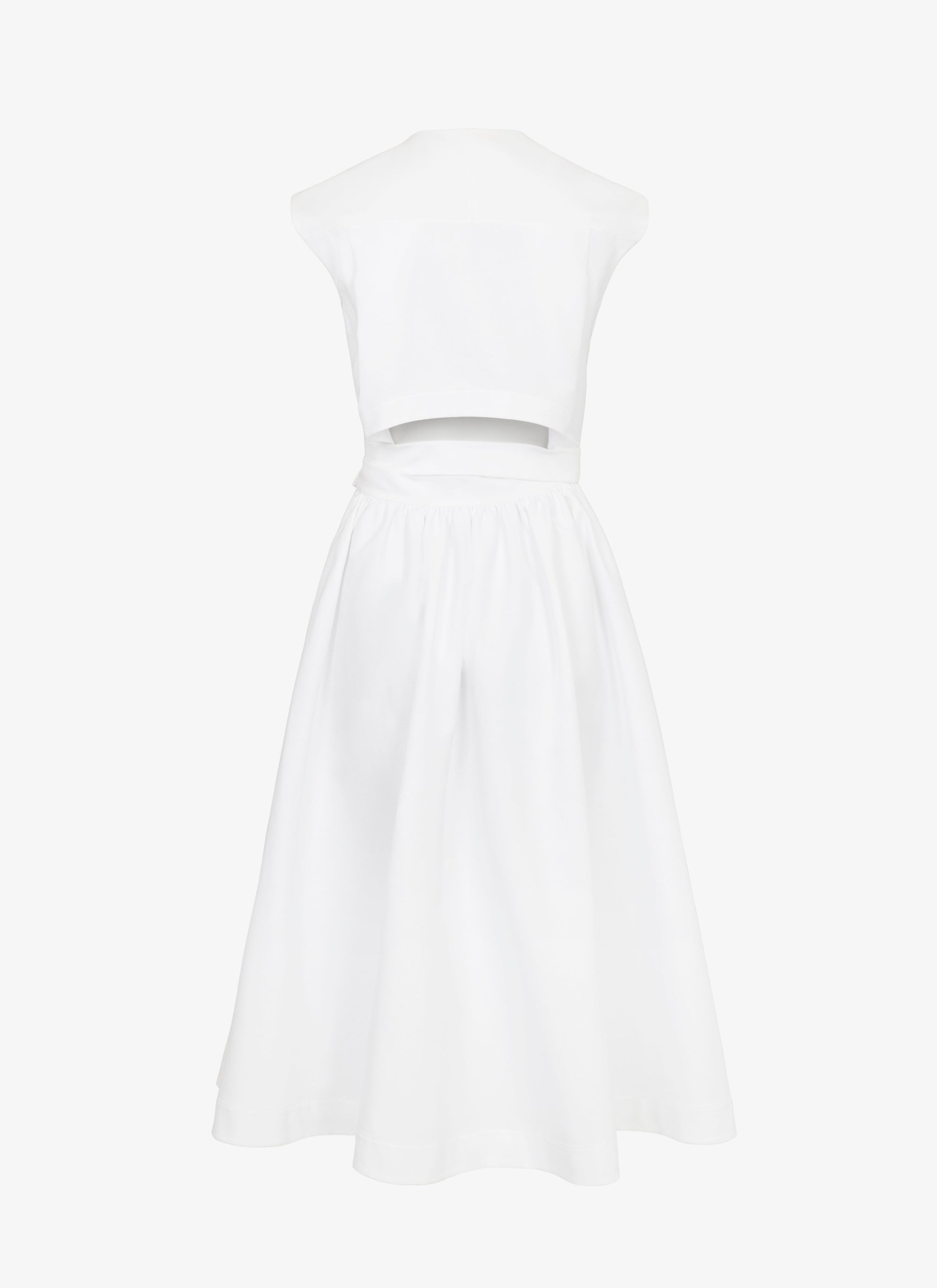 Robe plissée à effet cache-cœur - Blanc