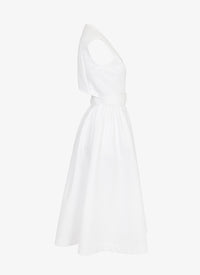 Robe plissée à effet cache-cœur - Blanc