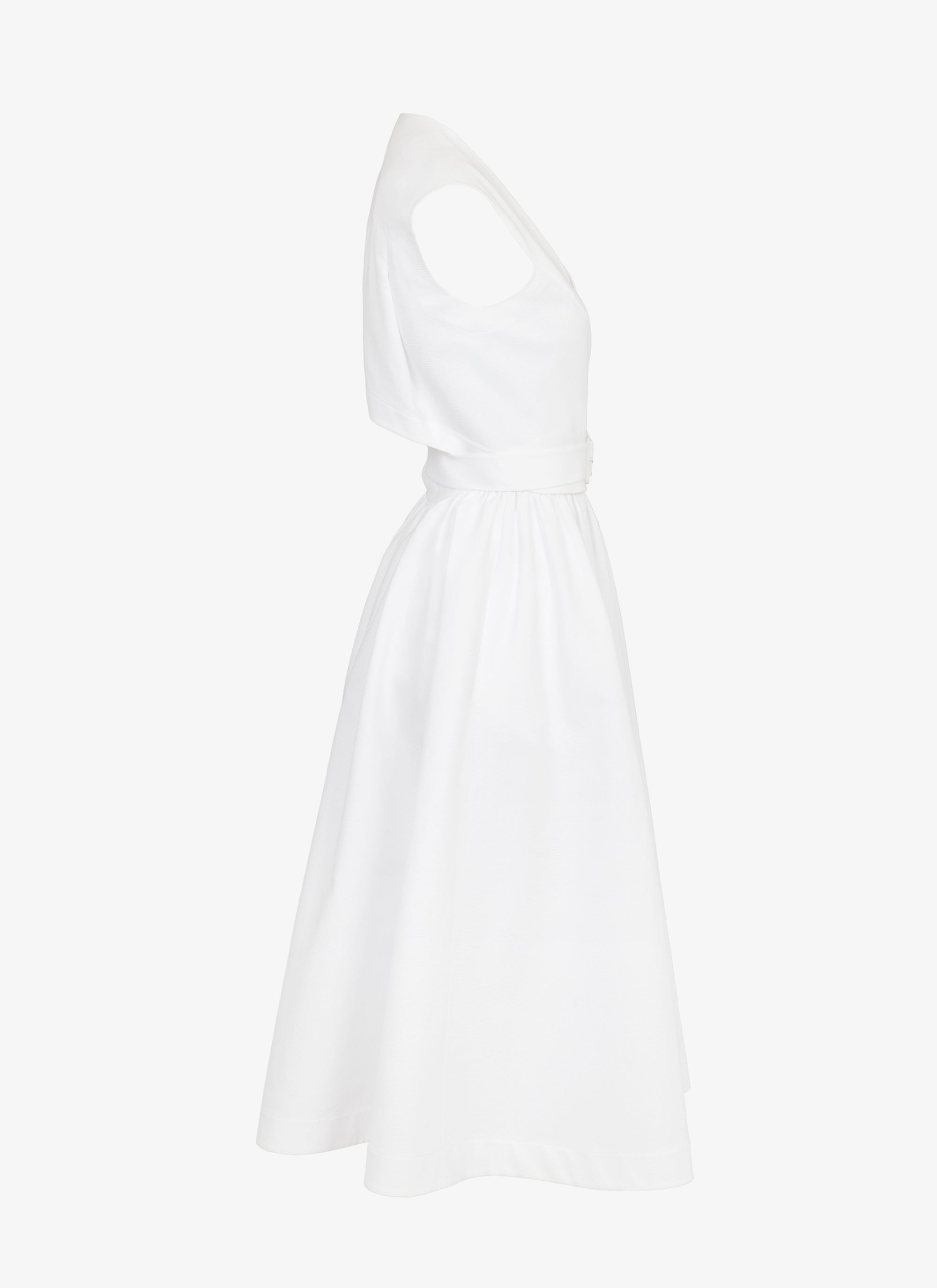 Robe plissée à effet cache-cœur - Blanc