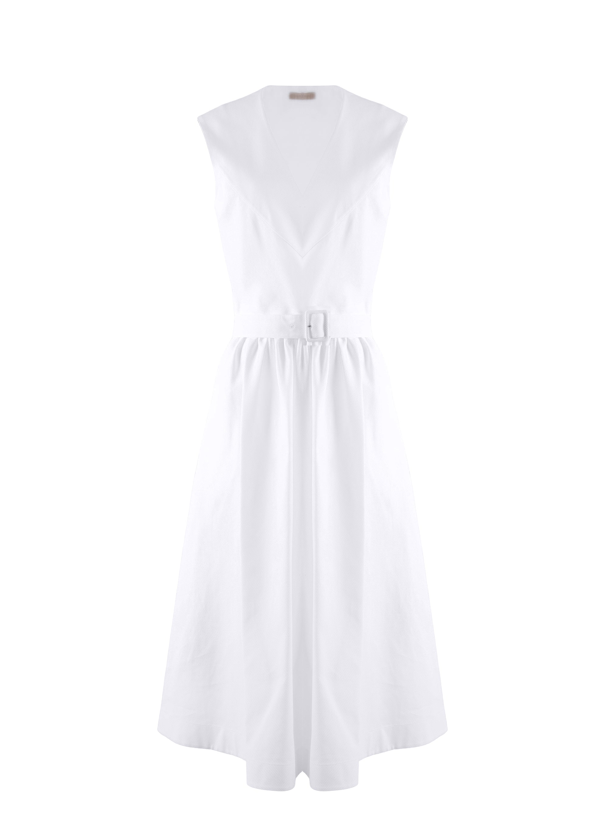 Robe plissée à effet cache-cœur - Blanc