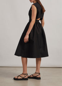 Pleated wrap dress - Black