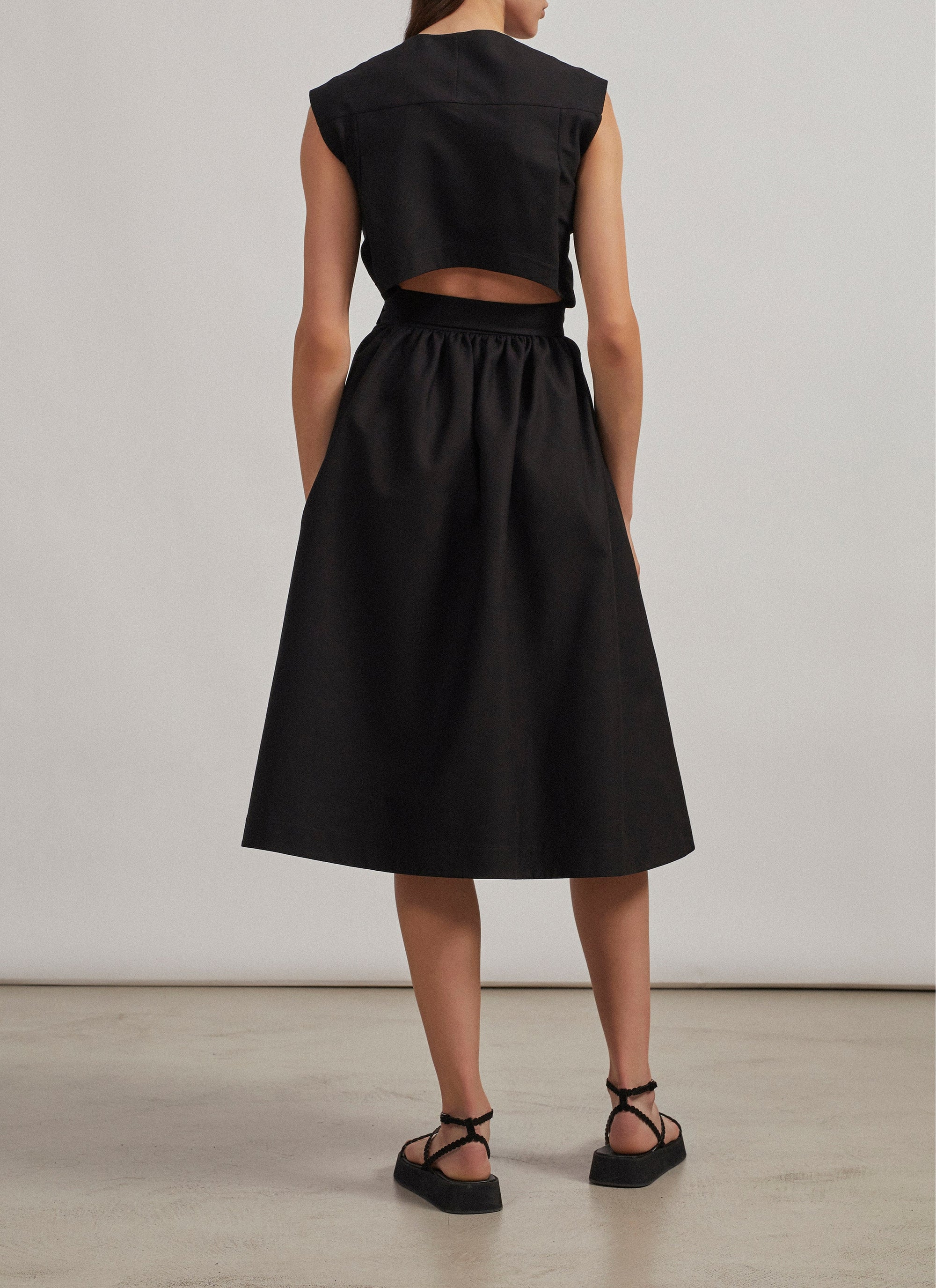 Robe plissée à effet cache-cœur - Blanc