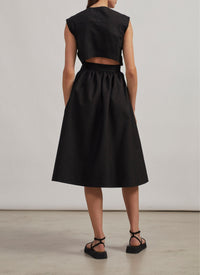 Pleated wrap dress - Black