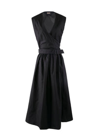 Pleated wrap dress - Black