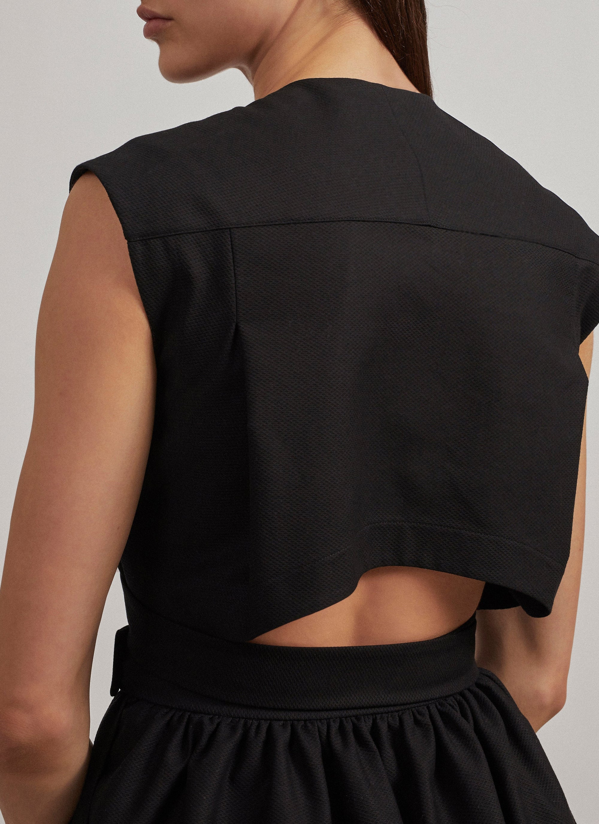 Robe plissée à effet cache-cœur - Blanc