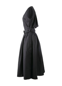 Pleated wrap dress - Black