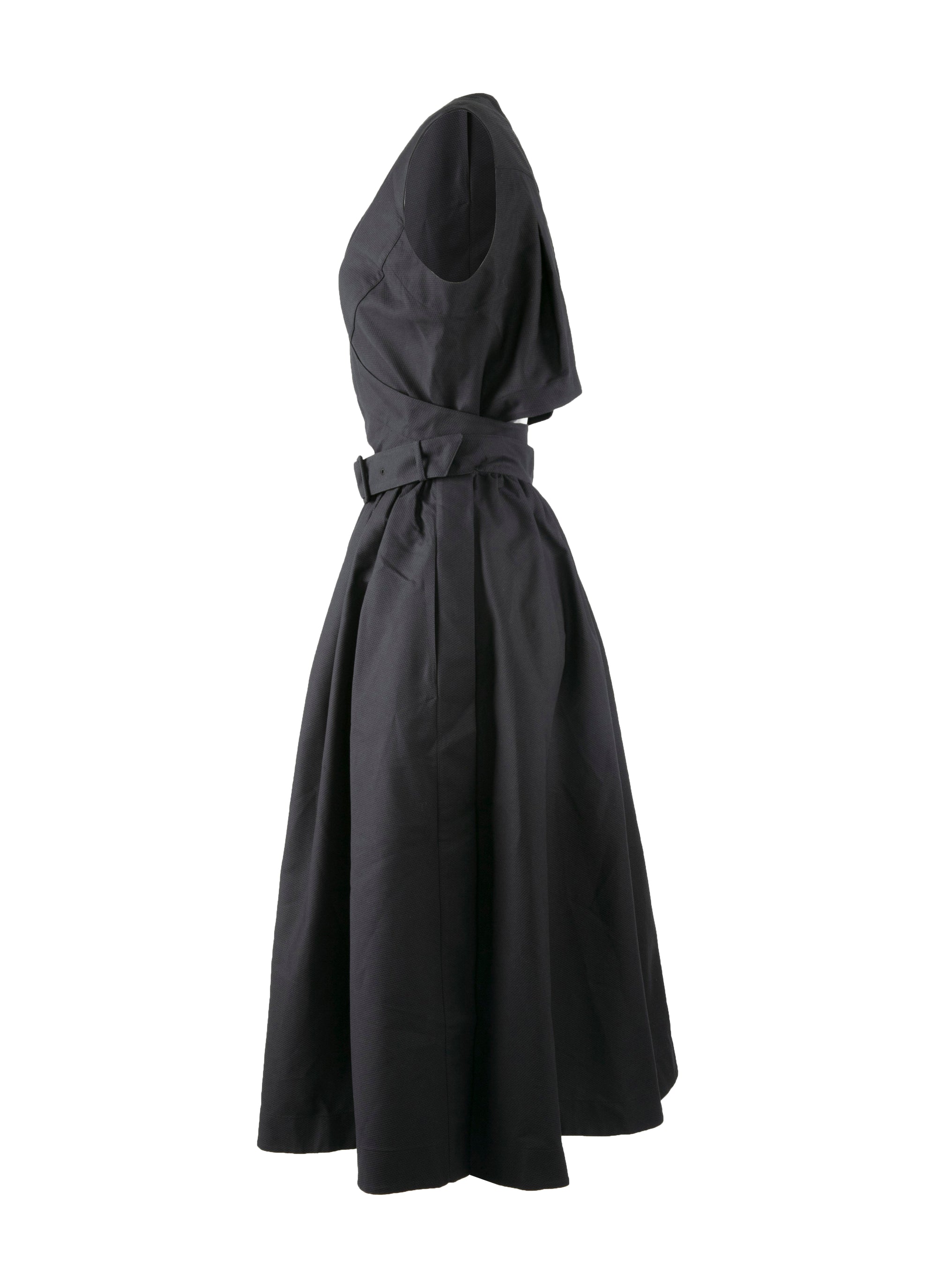 Pleated wrap dress - Black