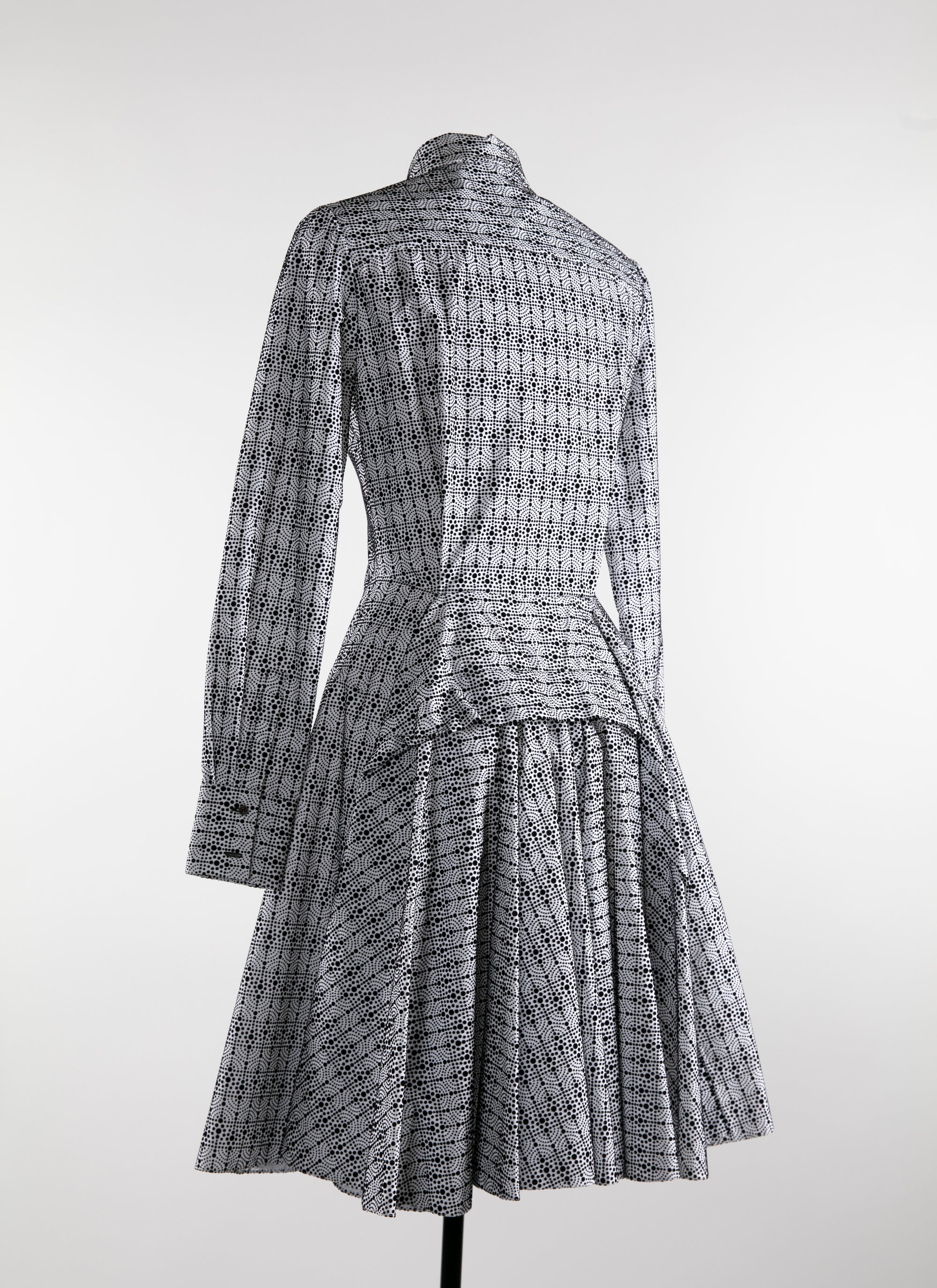 Robe chemise courte imprimée - Blanc & Noir