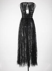 Robe longue ceintrée - Noir