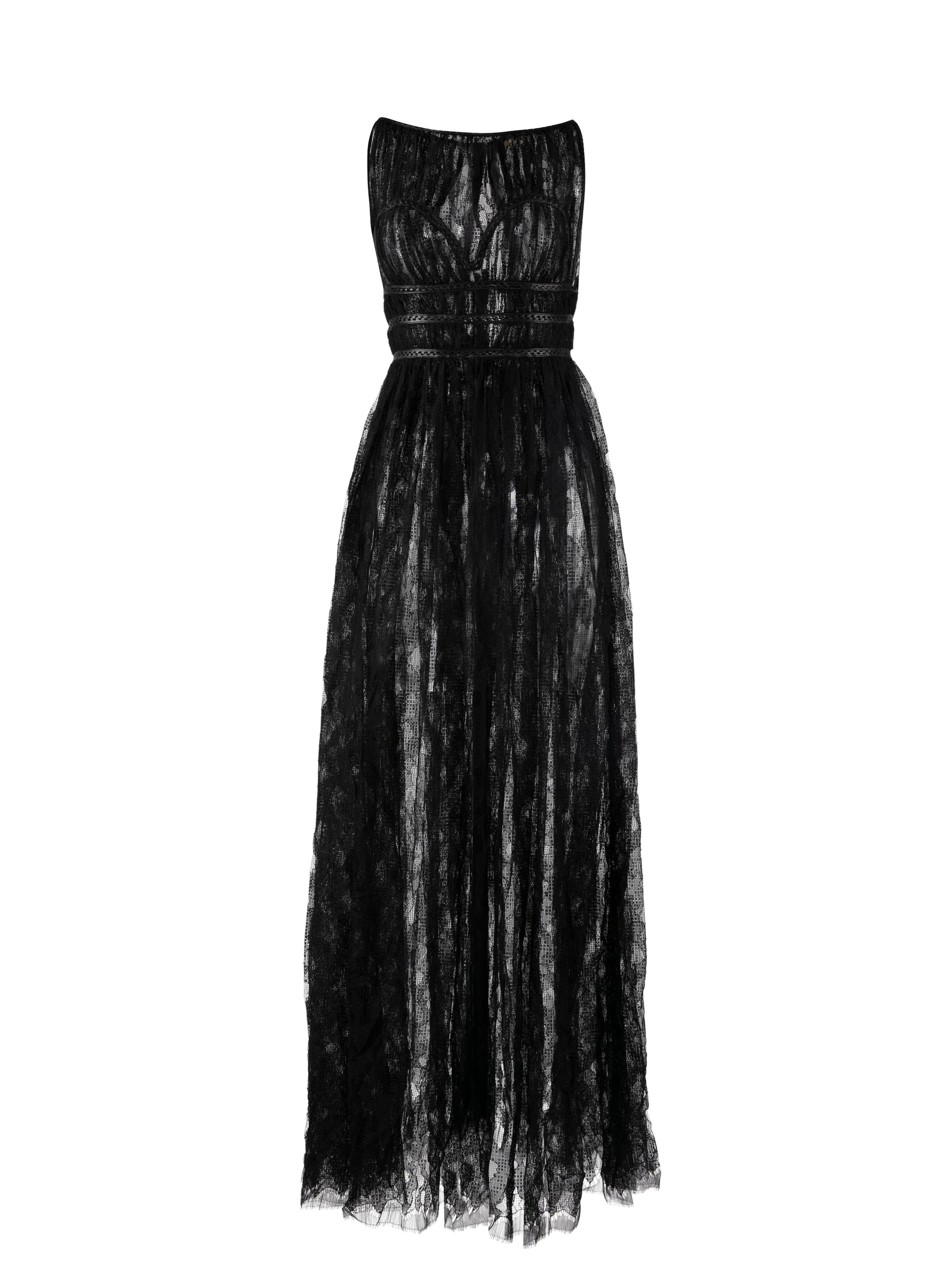 Robe longue ceintrée - Noir