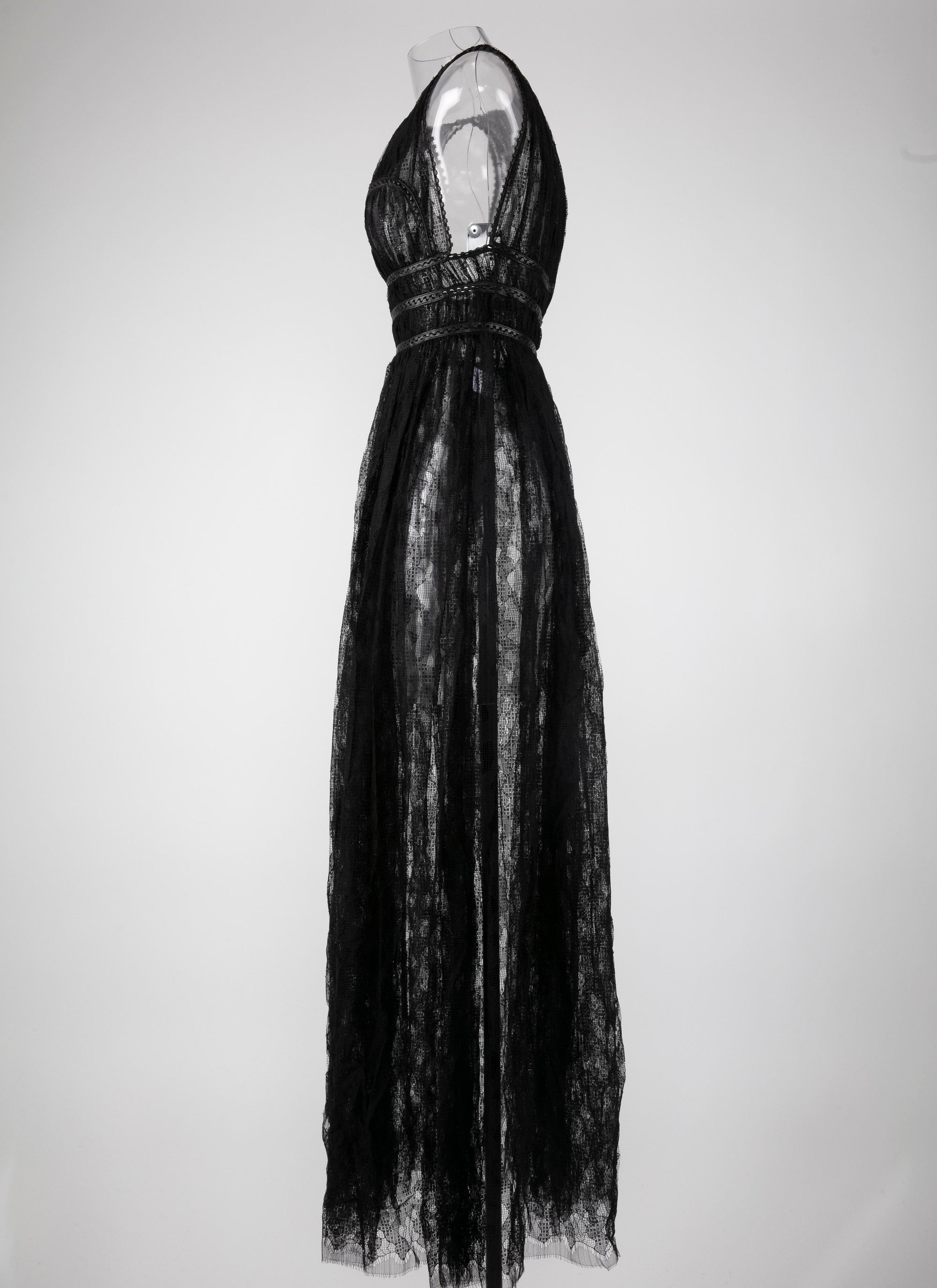 Robe longue ceintrée - Noir