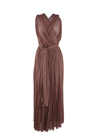 Robe longue drapée - Bois de Rose