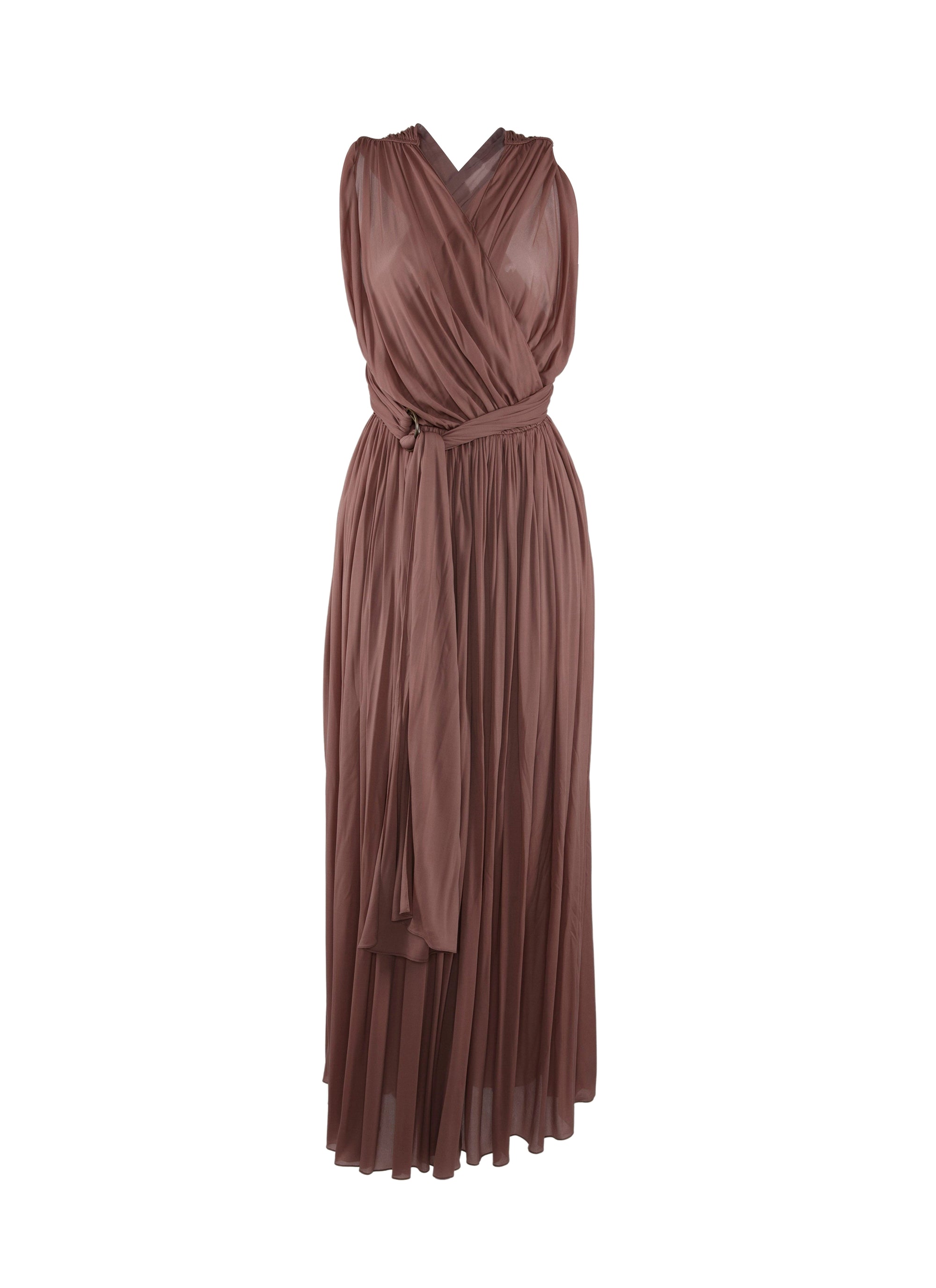 Draped maxi dress - Rosewood