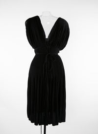 Robe courte drapée - Noir