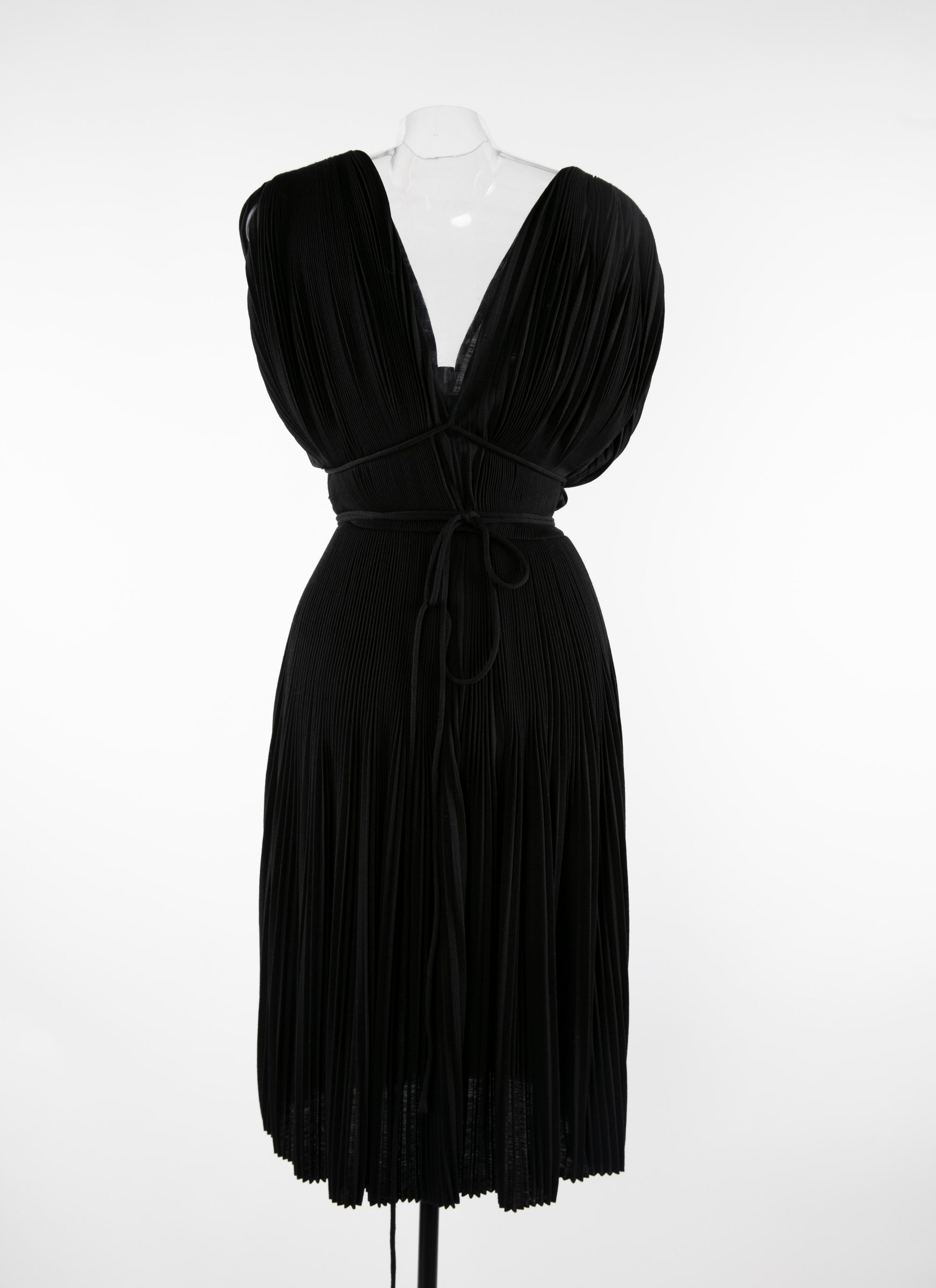 Robe courte drapée - Noir