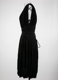 Robe courte drapée - Noir