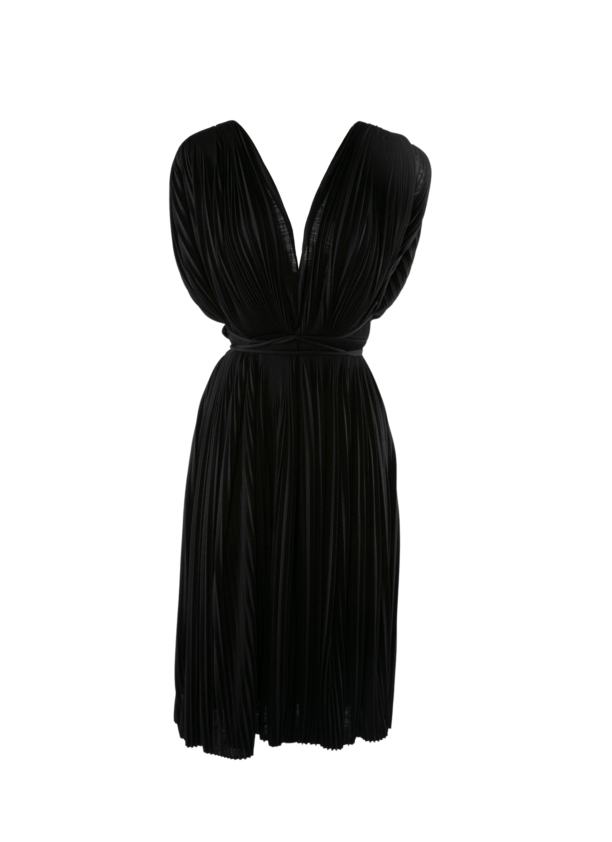 Robe courte drapée - Noir