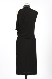 Sleeveless draped dress - Black Alaïa