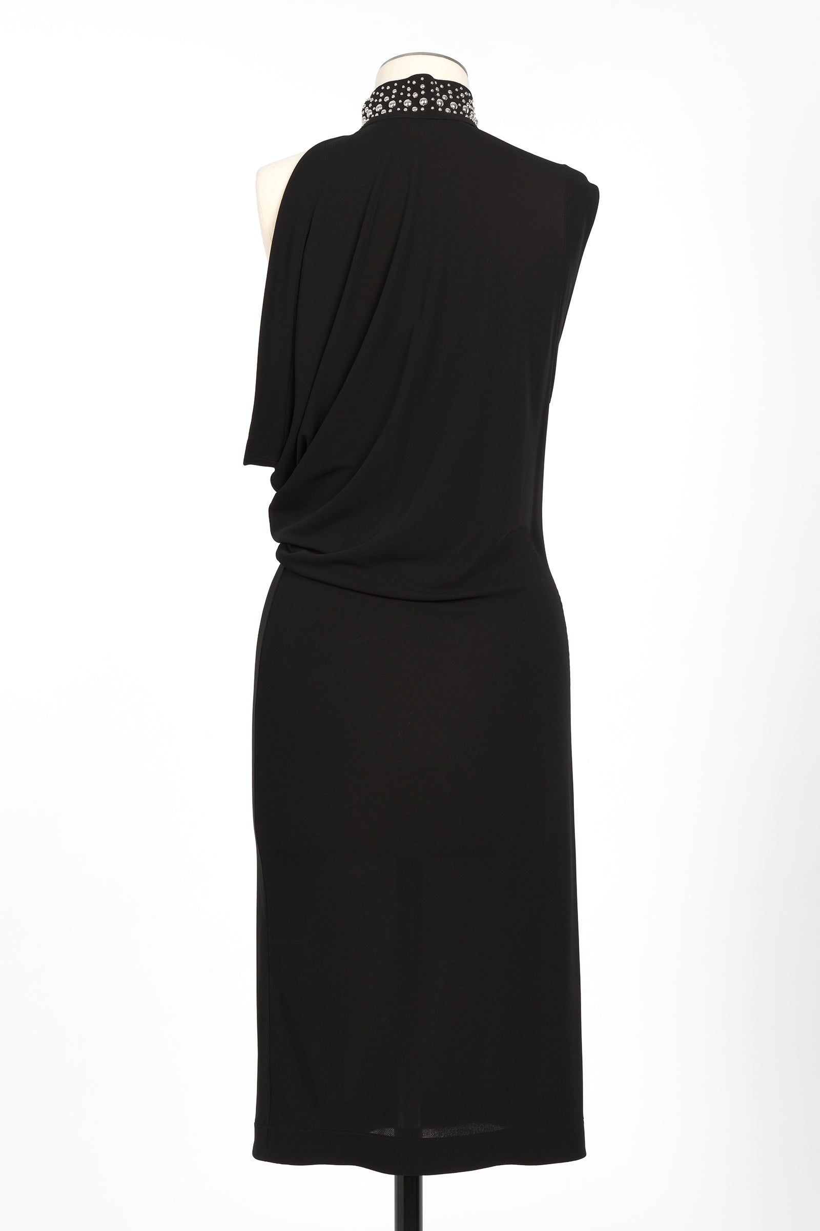 Sleeveless draped dress - Black Alaïa