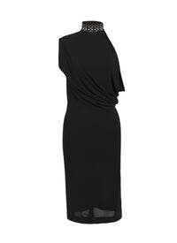 Sleeveless draped dress - Black Alaïa