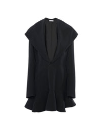 Robe tailleur courte en laine - Noir Alaia