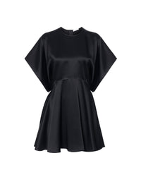 Robe à manches courtes courte - Noir Alaïa