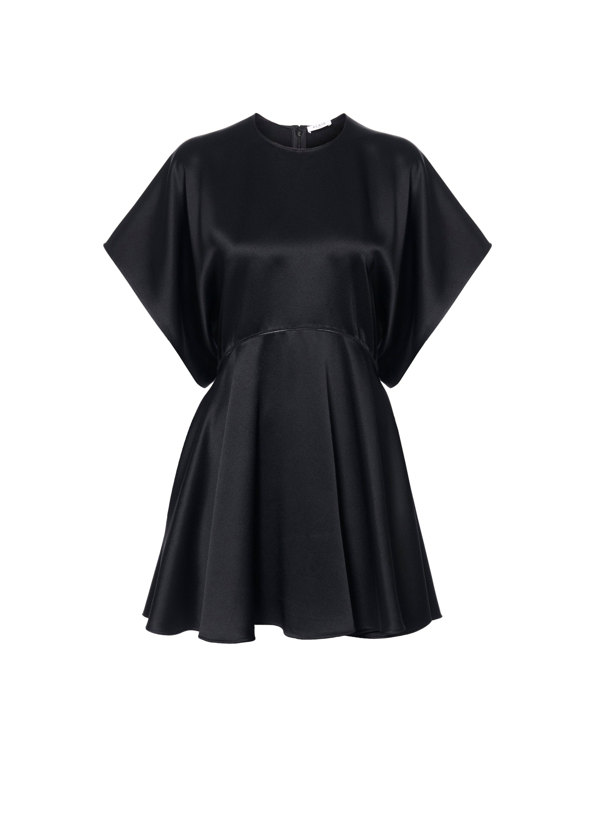 Robe à manches courtes courte - Noir Alaïa