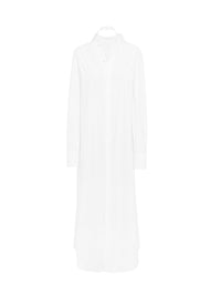 Plain Shirt Dress - White