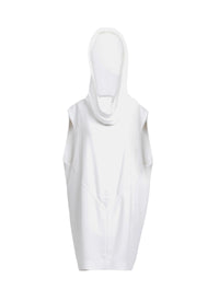 Robe à capuche en soie - Blanc