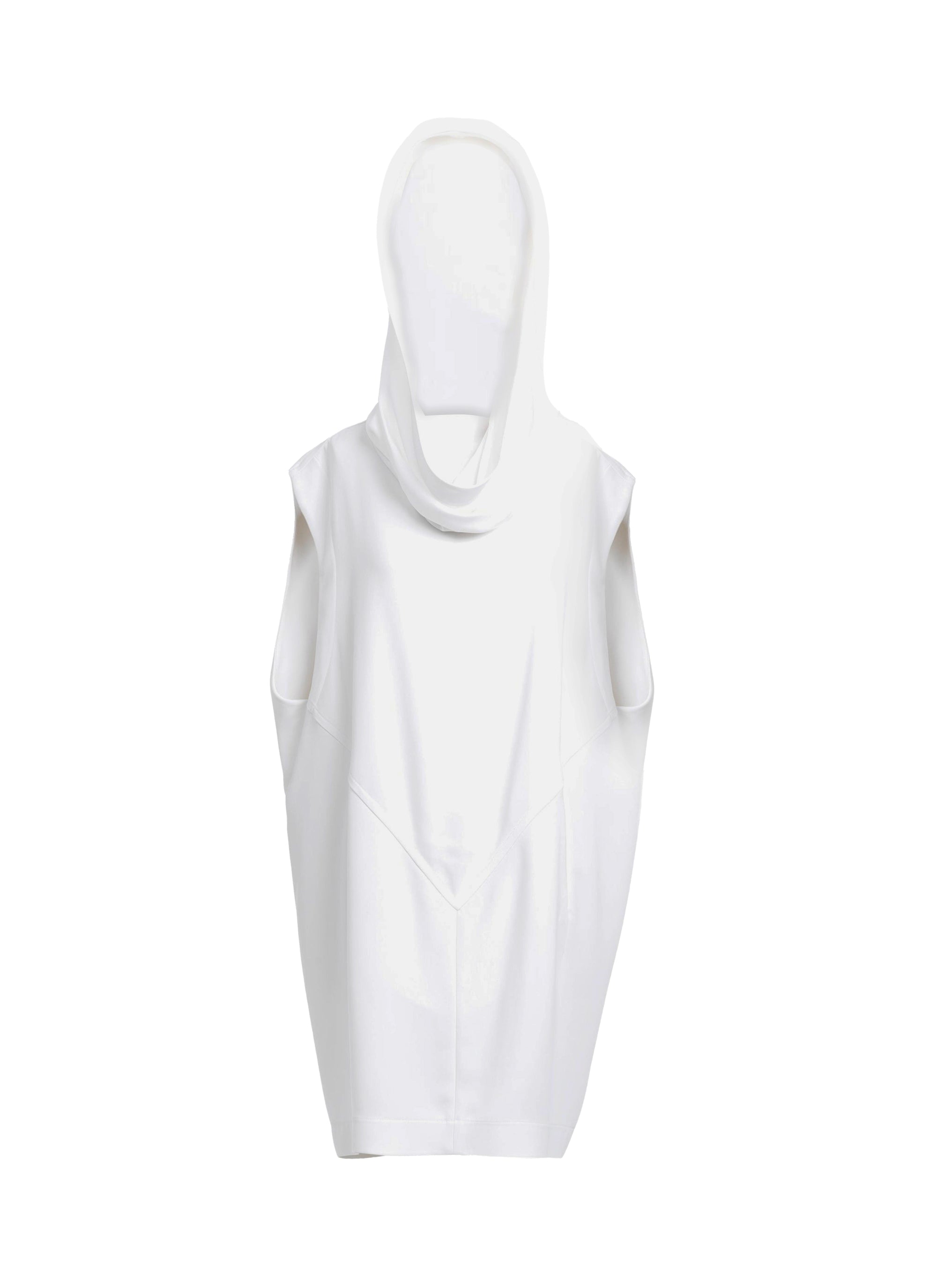Robe à capuche en soie - Blanc