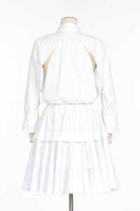 Robe chemise courte - Blanc
