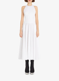 Long summer dress in cotton poplin - White