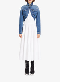 Long summer dress in cotton poplin - White
