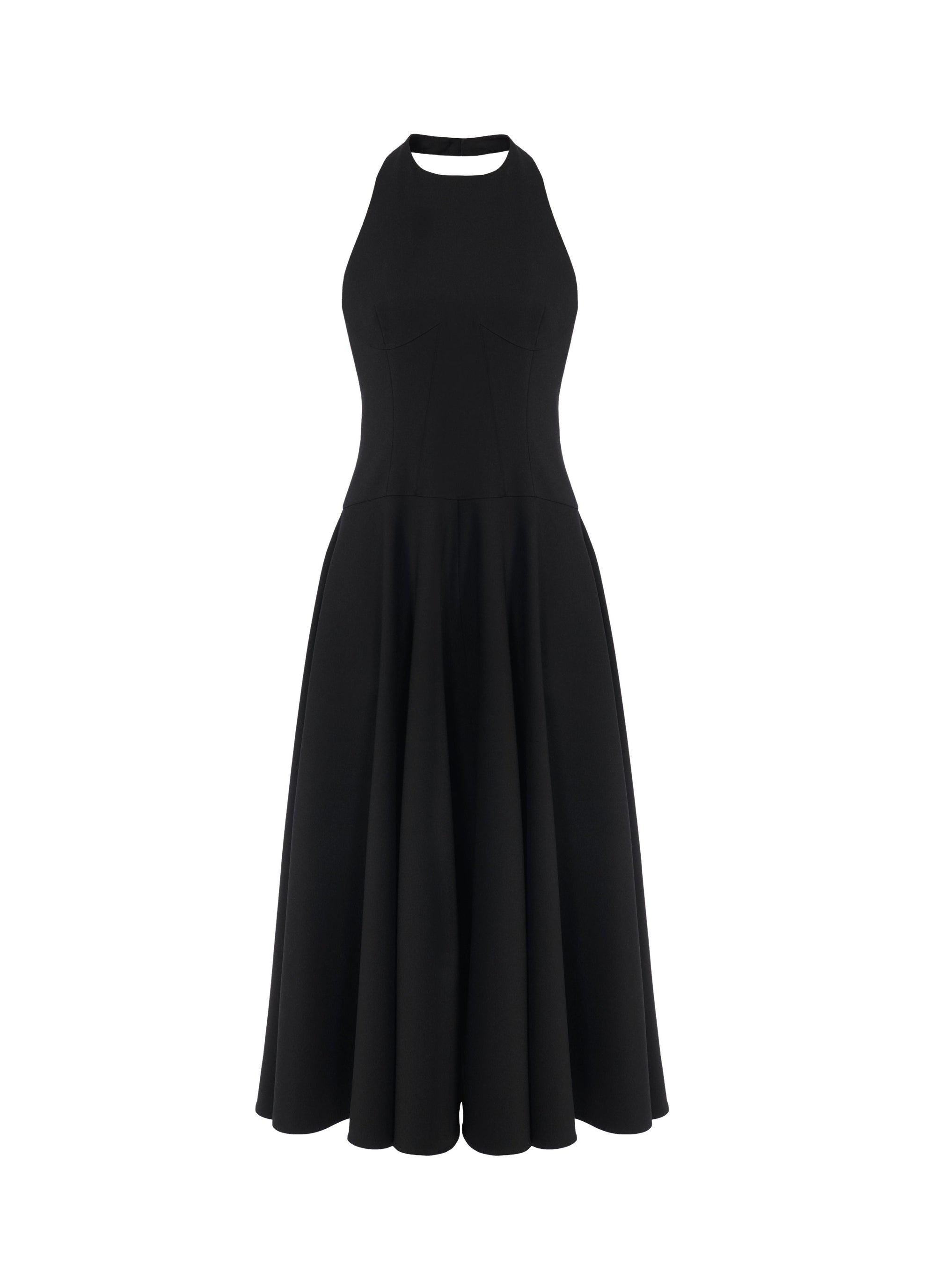 Long summer dress in wool - Black Alaïa