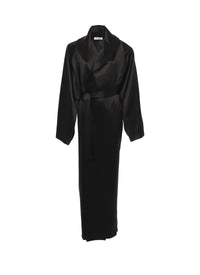 Silk and wool dressing gown - Black Alaïa