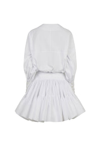 Cotton poplin skater dress - White