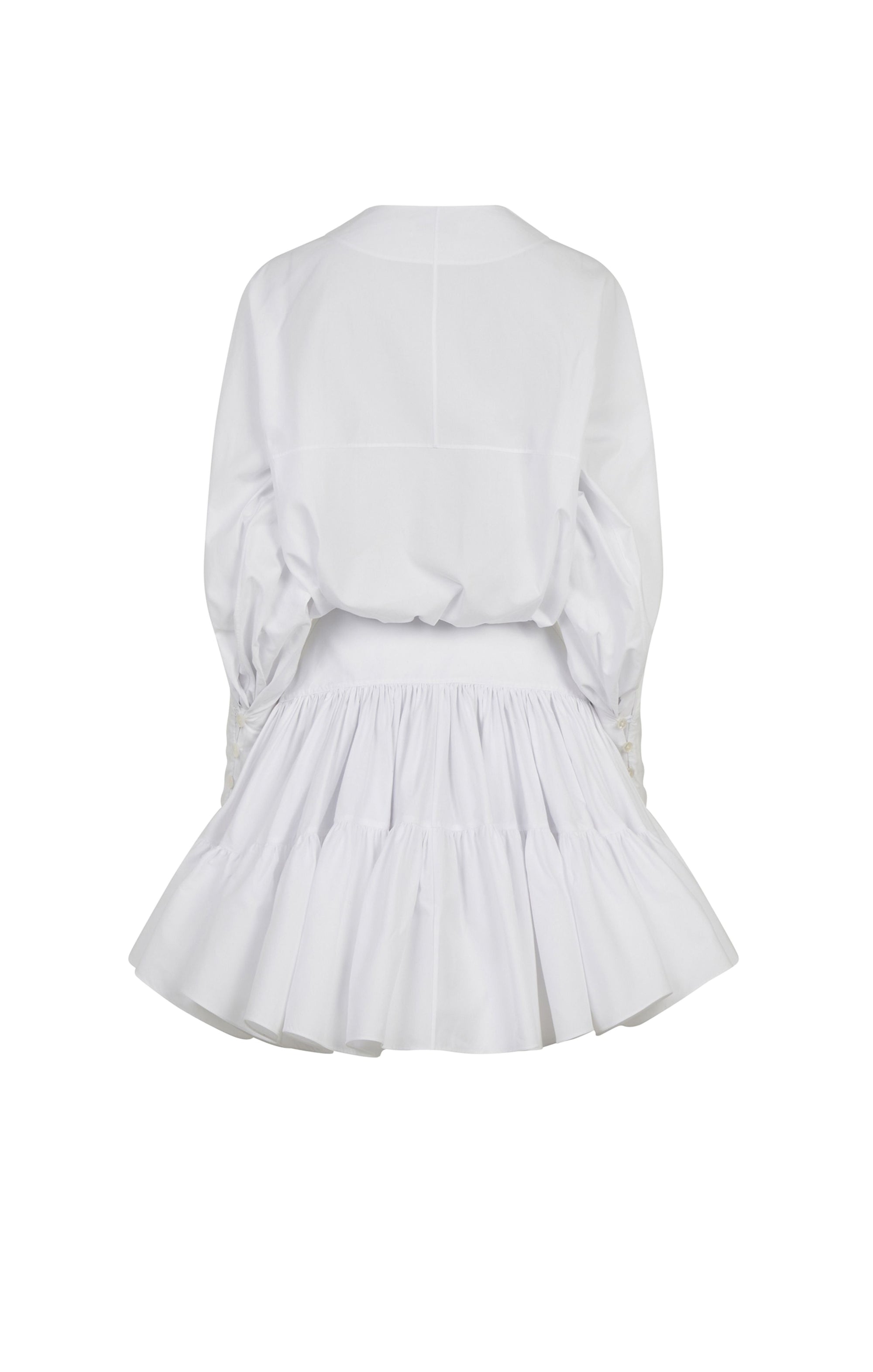 Cotton poplin skater dress - White