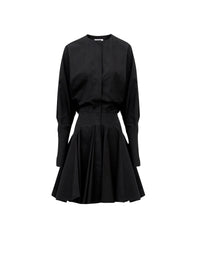 Robe patineuse en popeline de coton - Noir Alaïa