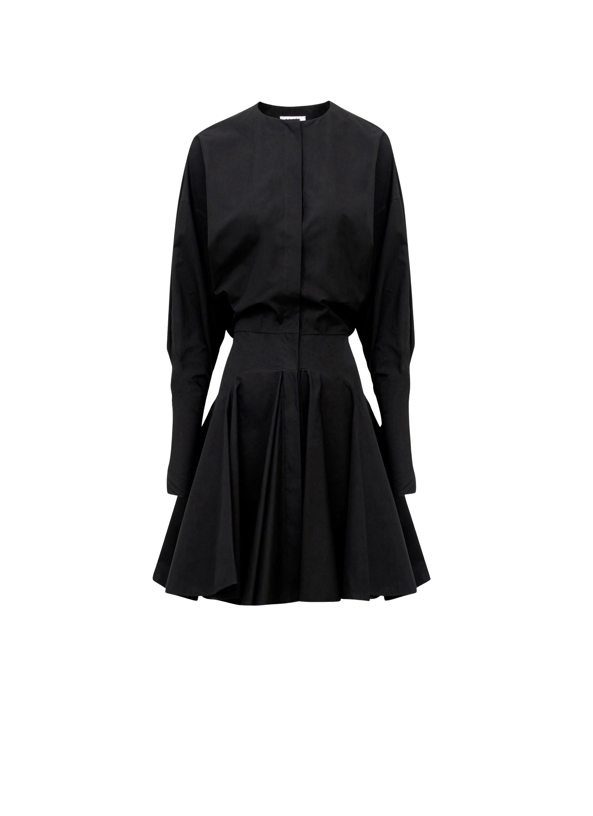 Robe patineuse en popeline de coton - Noir Alaïa