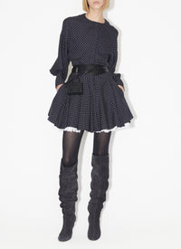 Silk polka dot skater dress - Nuit & Vanille