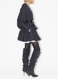 Silk polka dot skater dress - Nuit & Vanille