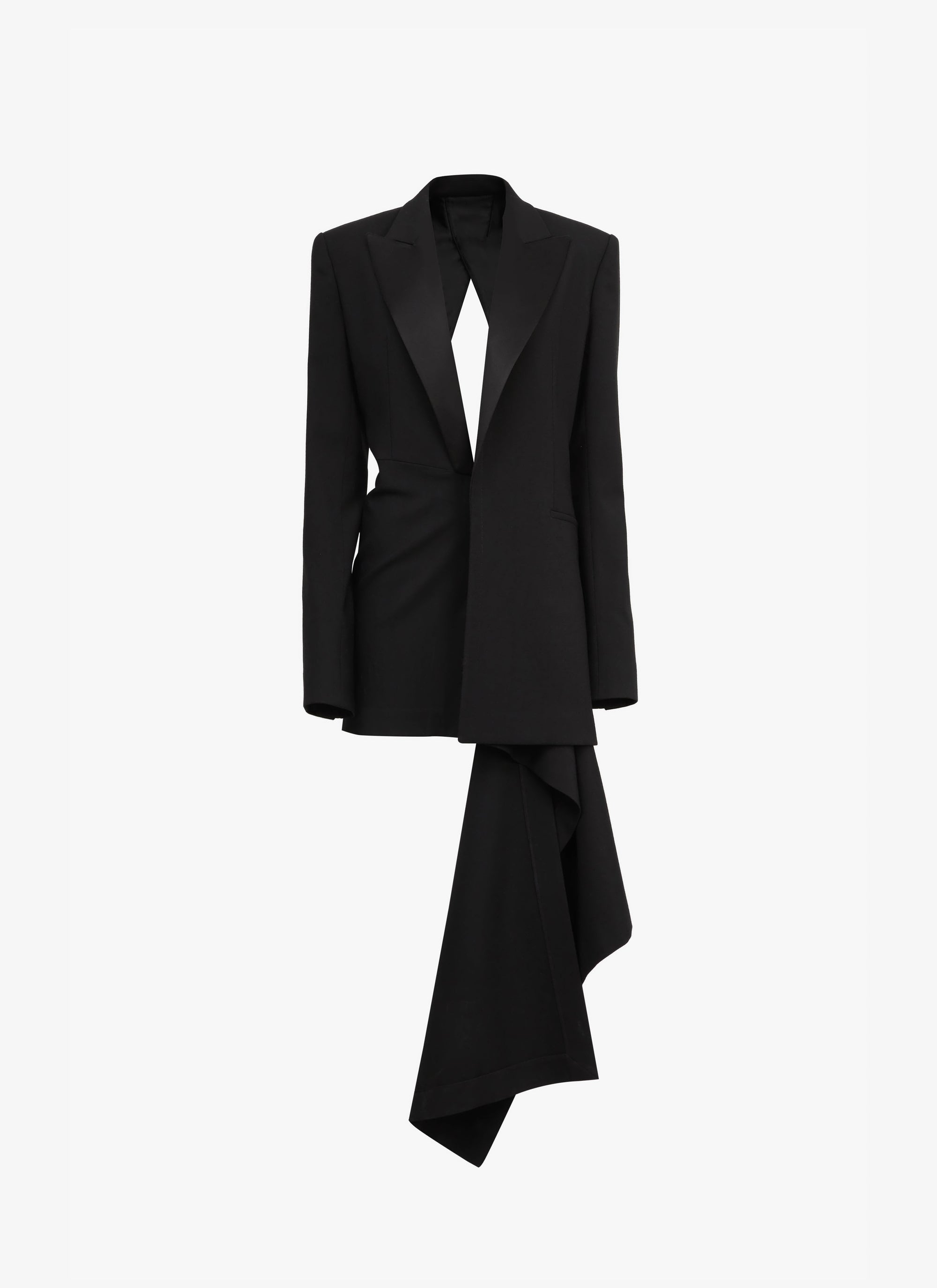 Fitted dress in wool - Black Alaïa