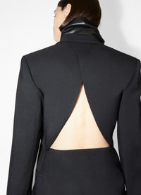 Fitted dress in wool - Black Alaïa