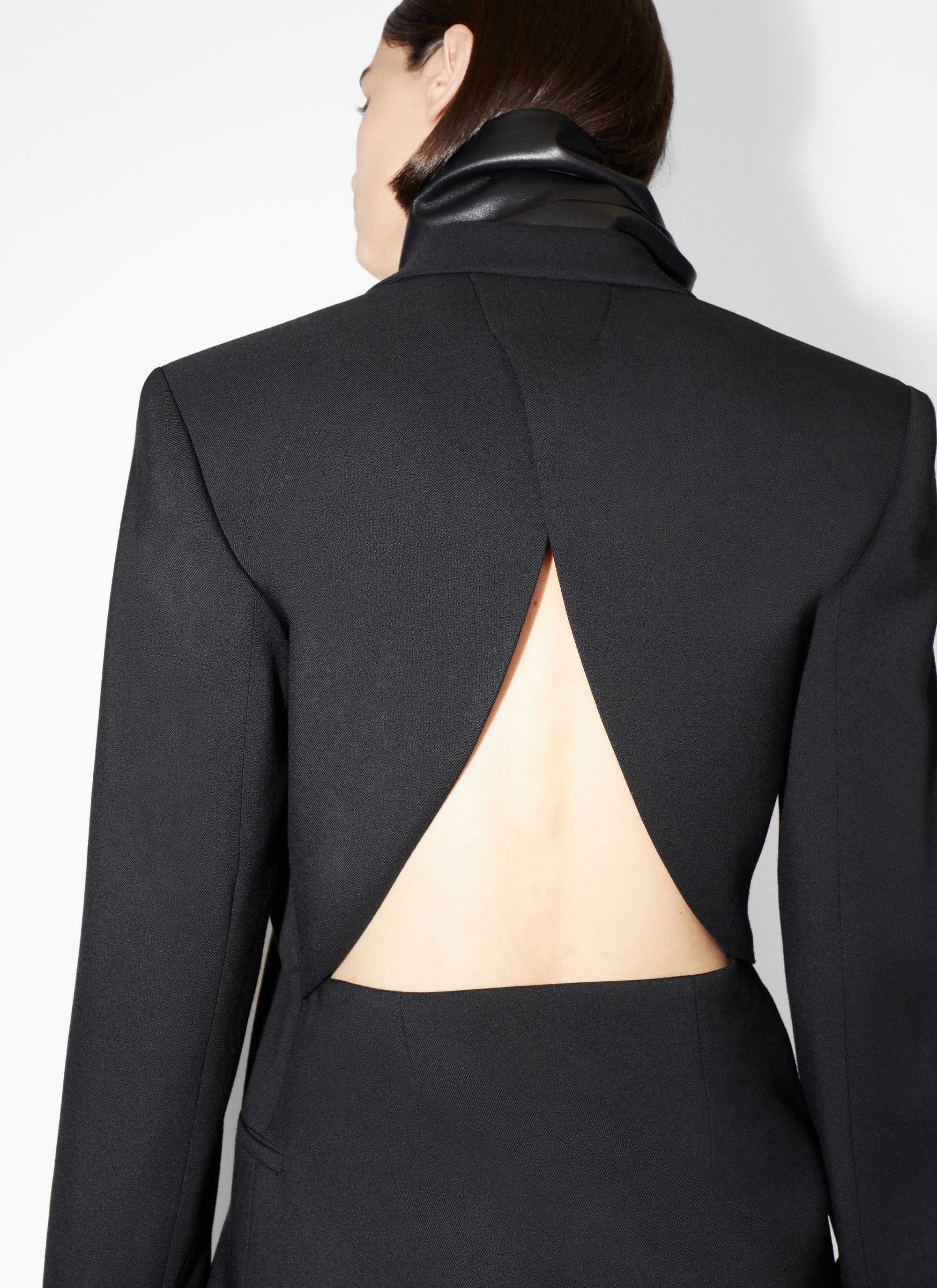 Fitted dress in wool - Black Alaïa