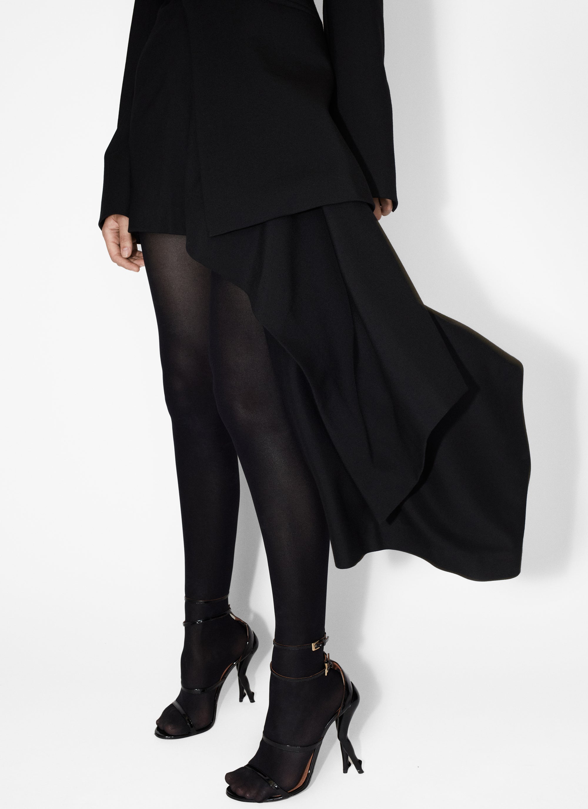 Fitted dress in wool - Black Alaïa